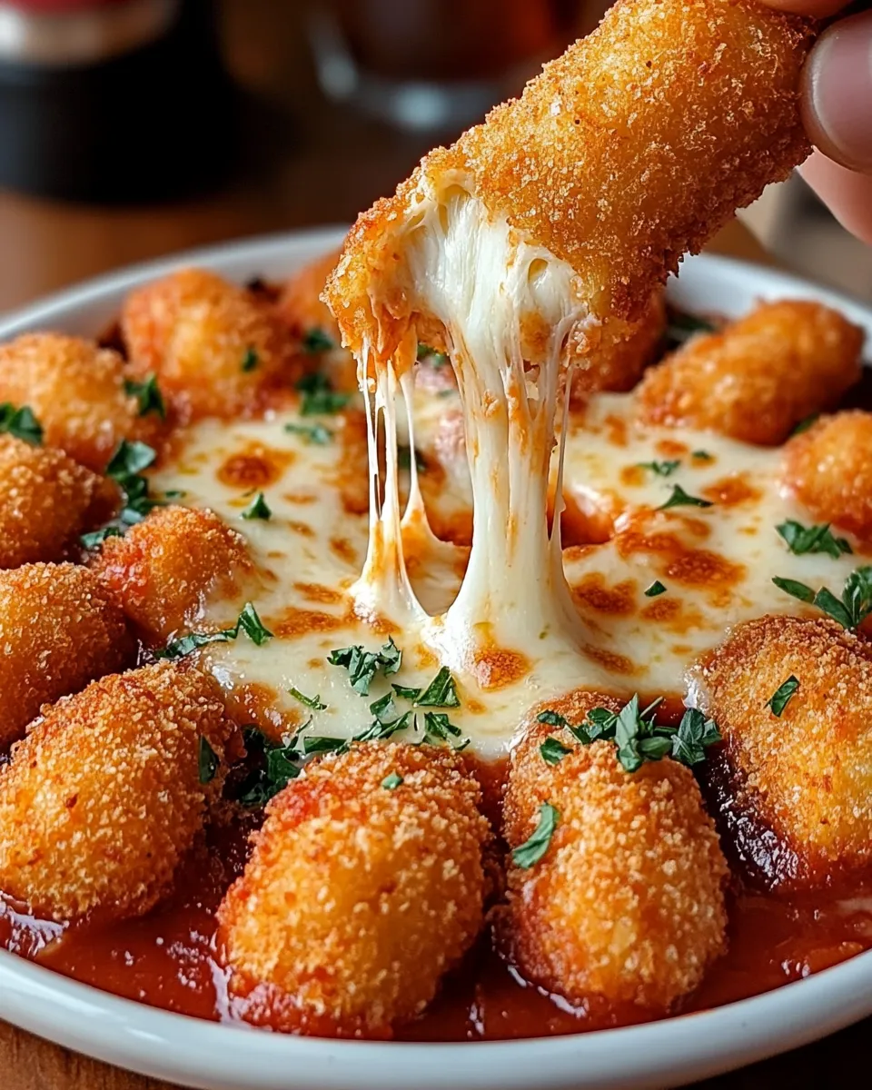 A person is eating a cheese-covered food item.