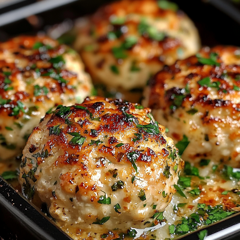 Garlic Parmesan Chicken Meatloaves.