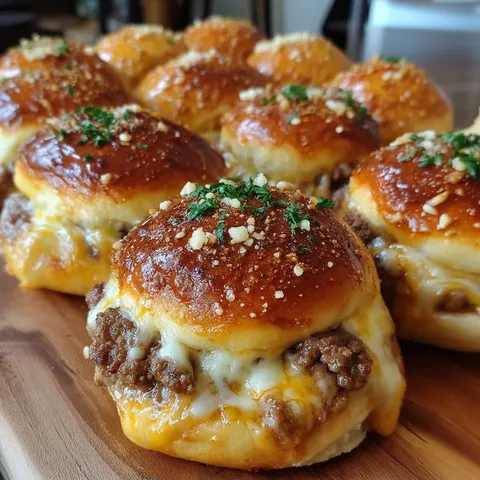 Garlic Parmesan Cheeseburger Bombs