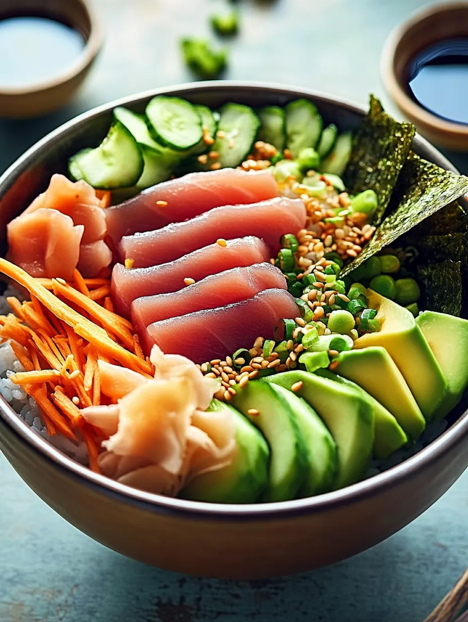 Easy Sushi Bowl with Spicy Mayo, Avocado & Fresh Veggies