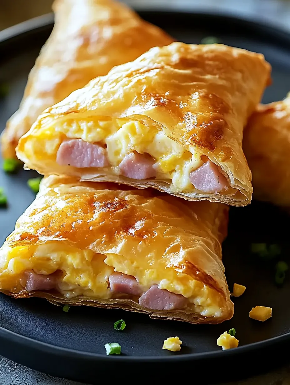Ham, Egg & Cheese Breakfast Pockets