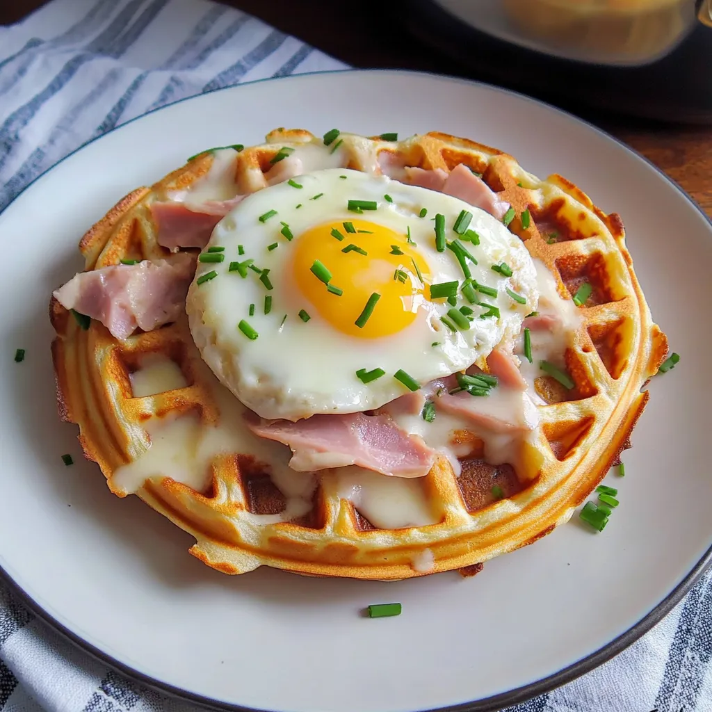 Croque Madame Waffles