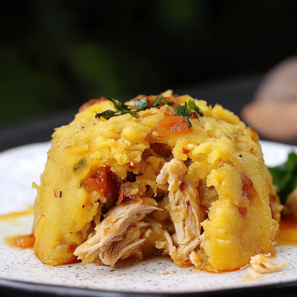 Traditional Puerto Rican Mofongo