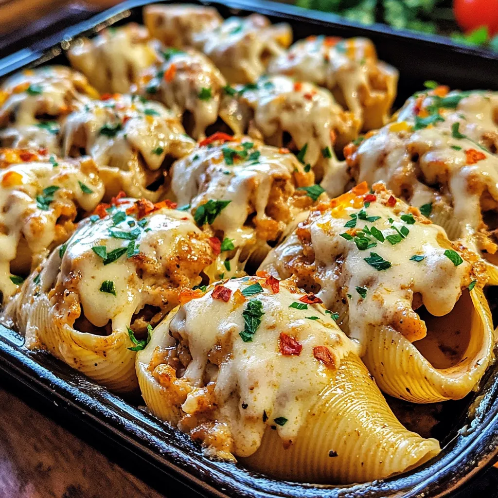 Creamy Cajun Chicken Stuffed Shells