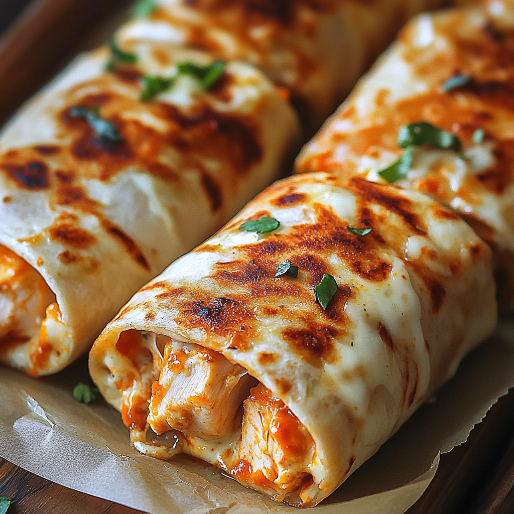 Crispy Air Fryer Chicken & Mozzarella Wraps