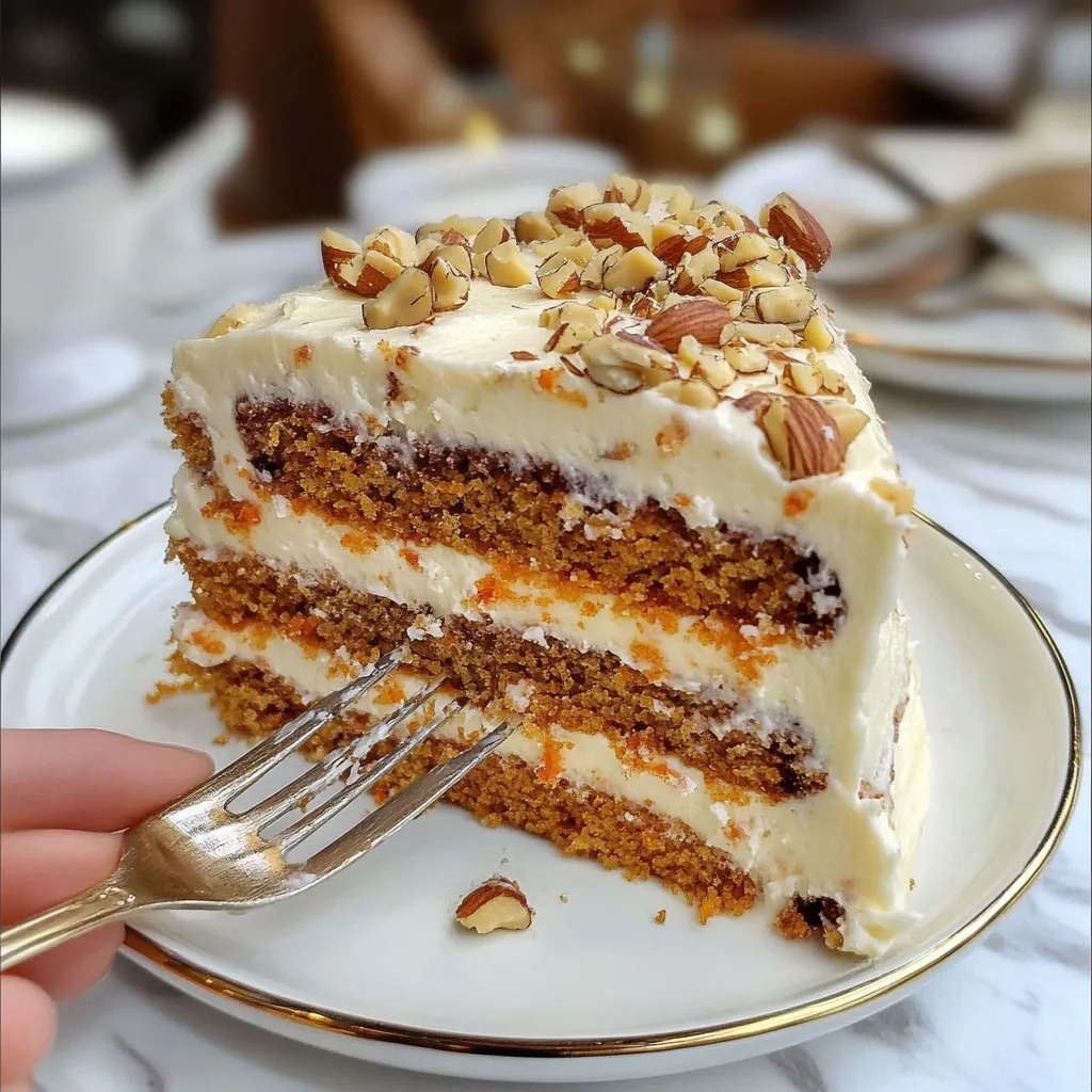 A slice of cake with a fork in it.