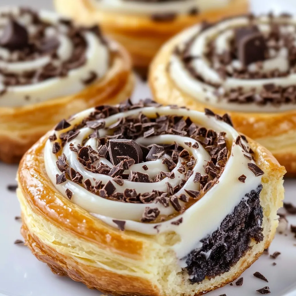 A plate of chocolate and white frosted pastries.