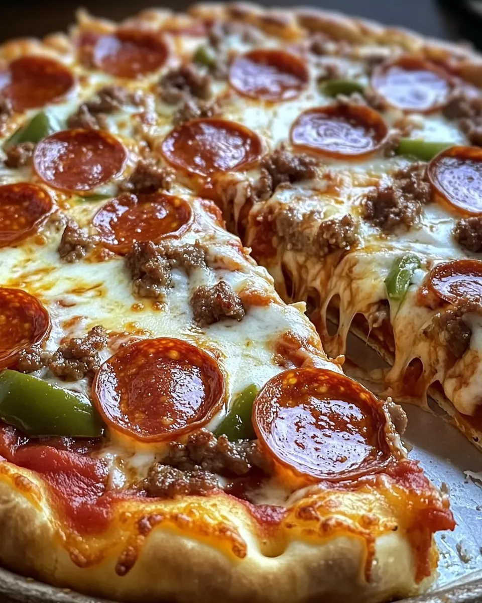 A slice of pepperoni pizza.