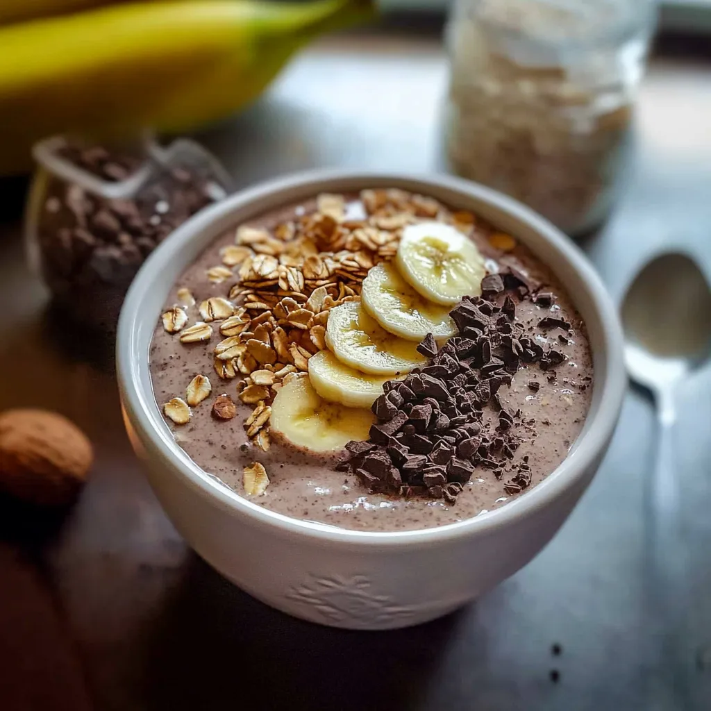 Espresso Peanut Butter Chocolate Smoothie Bowl