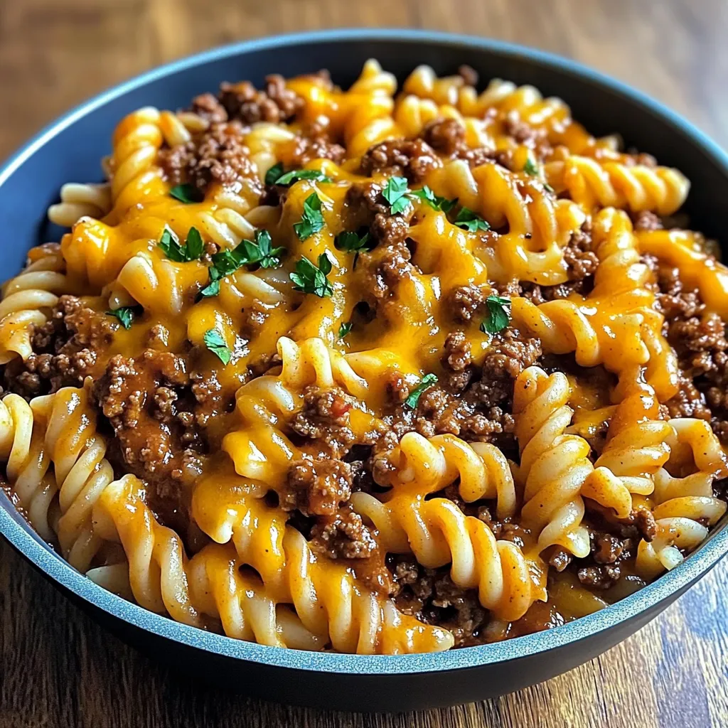 Cheesy Sloppy Cheeseburger Pasta