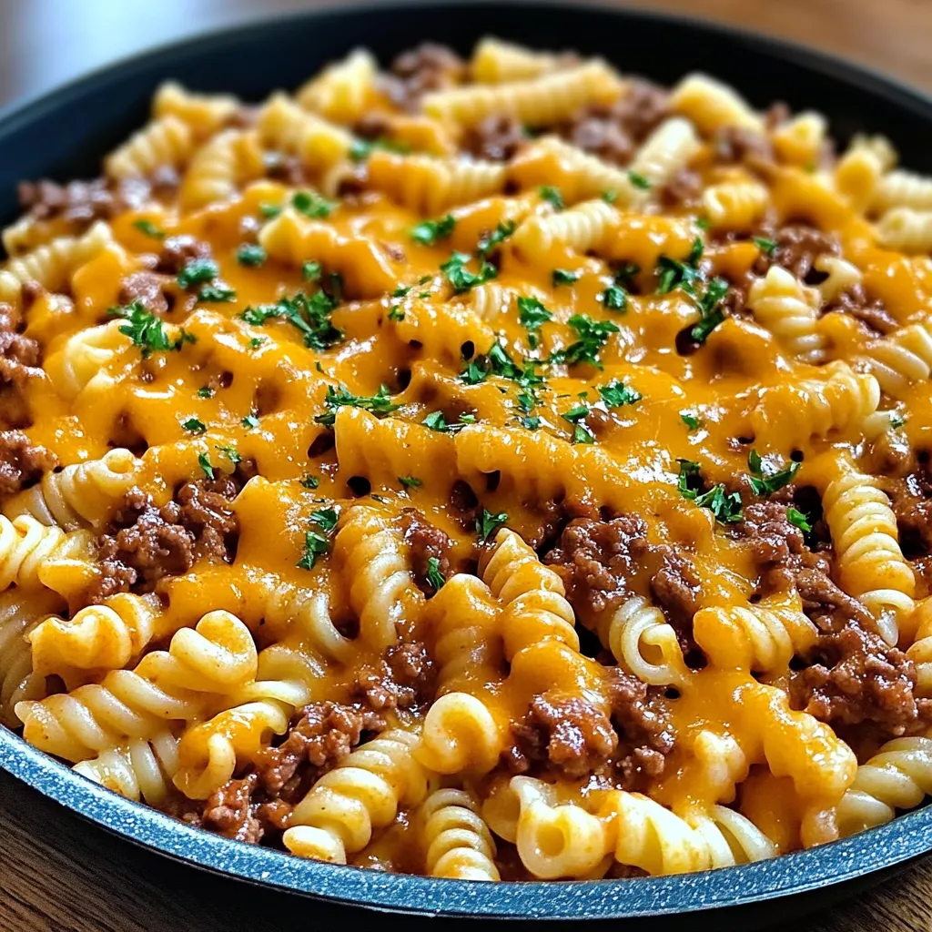 Cheesy Sloppy Cheeseburger Pasta