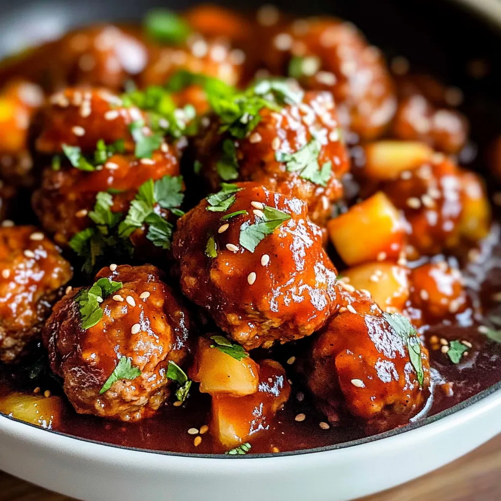 Pineapple BBQ Meatballs
