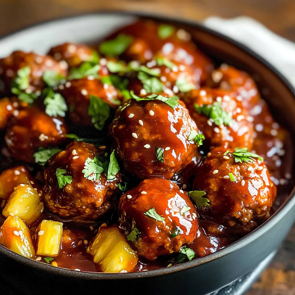 Pineapple BBQ Meatballs