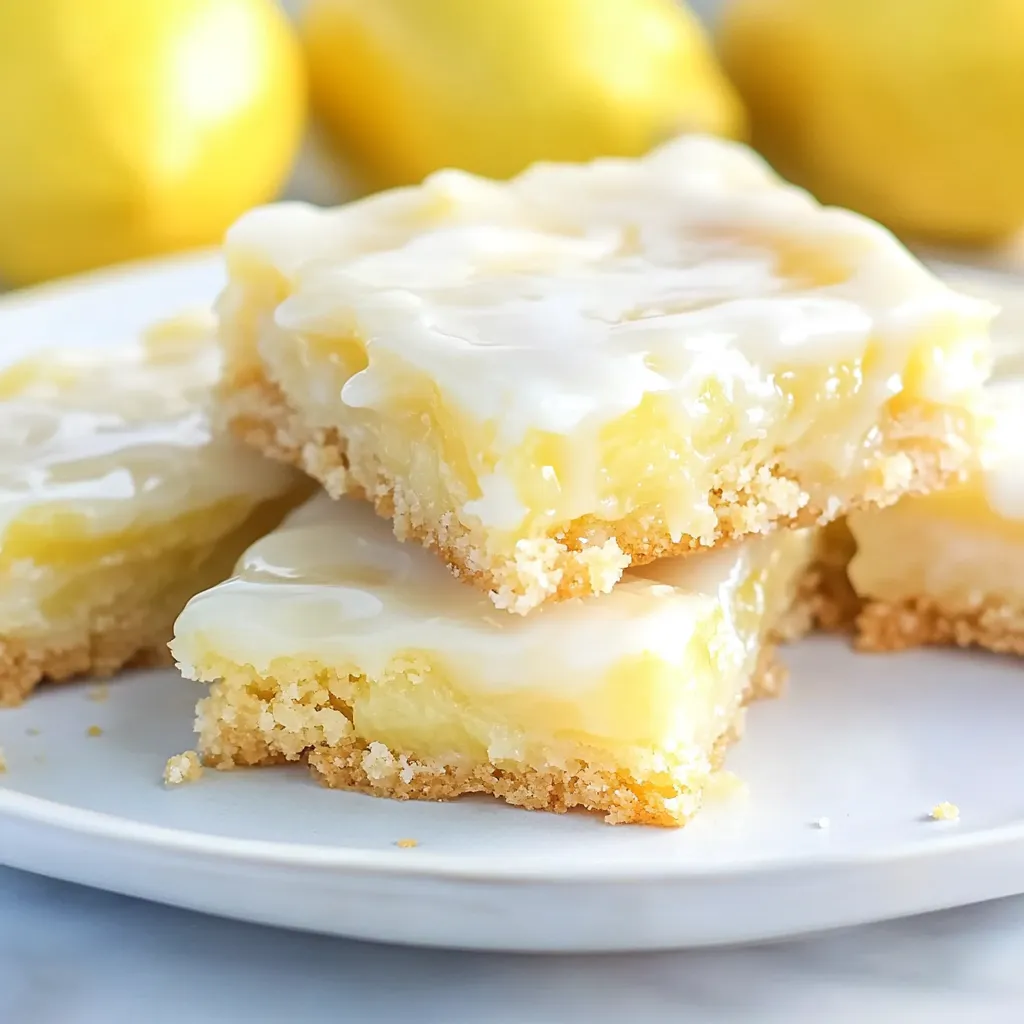 A plate of lemon squares.