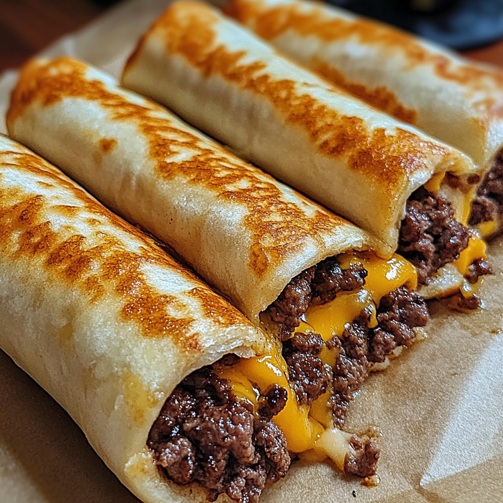 Garlic Butter Beef Cheeseburger Rollups