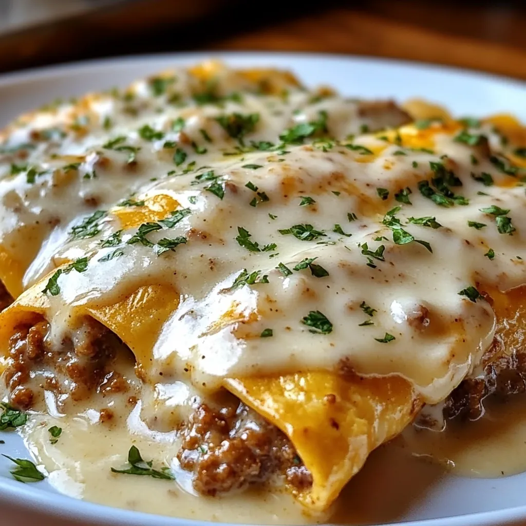 Southern Breakfast Enchiladas Sausage Gravy