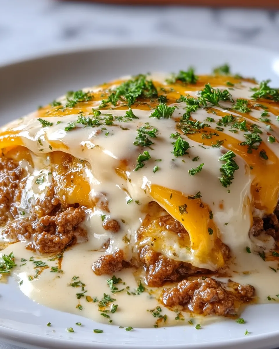 A plate of food with a white sauce.
