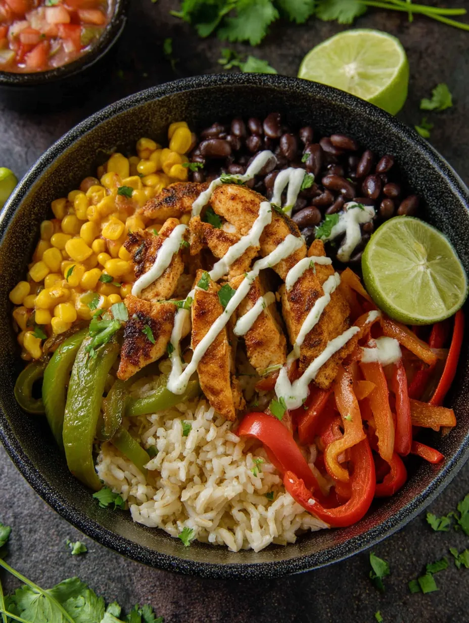 Healthy Chicken Fajita Bowls