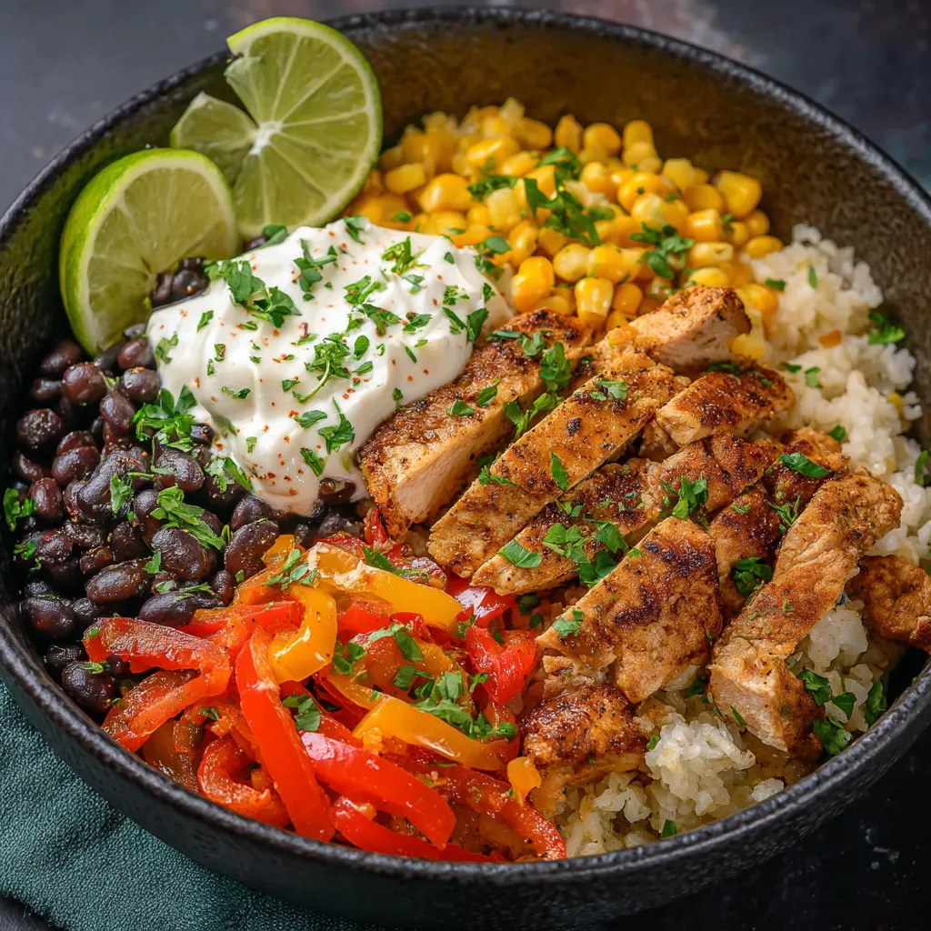 Healthy Chicken Fajita Bowls