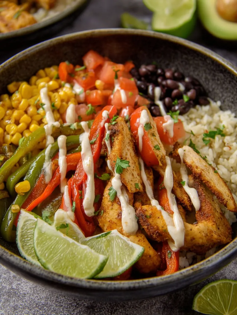 Healthy Chicken Fajita Bowls