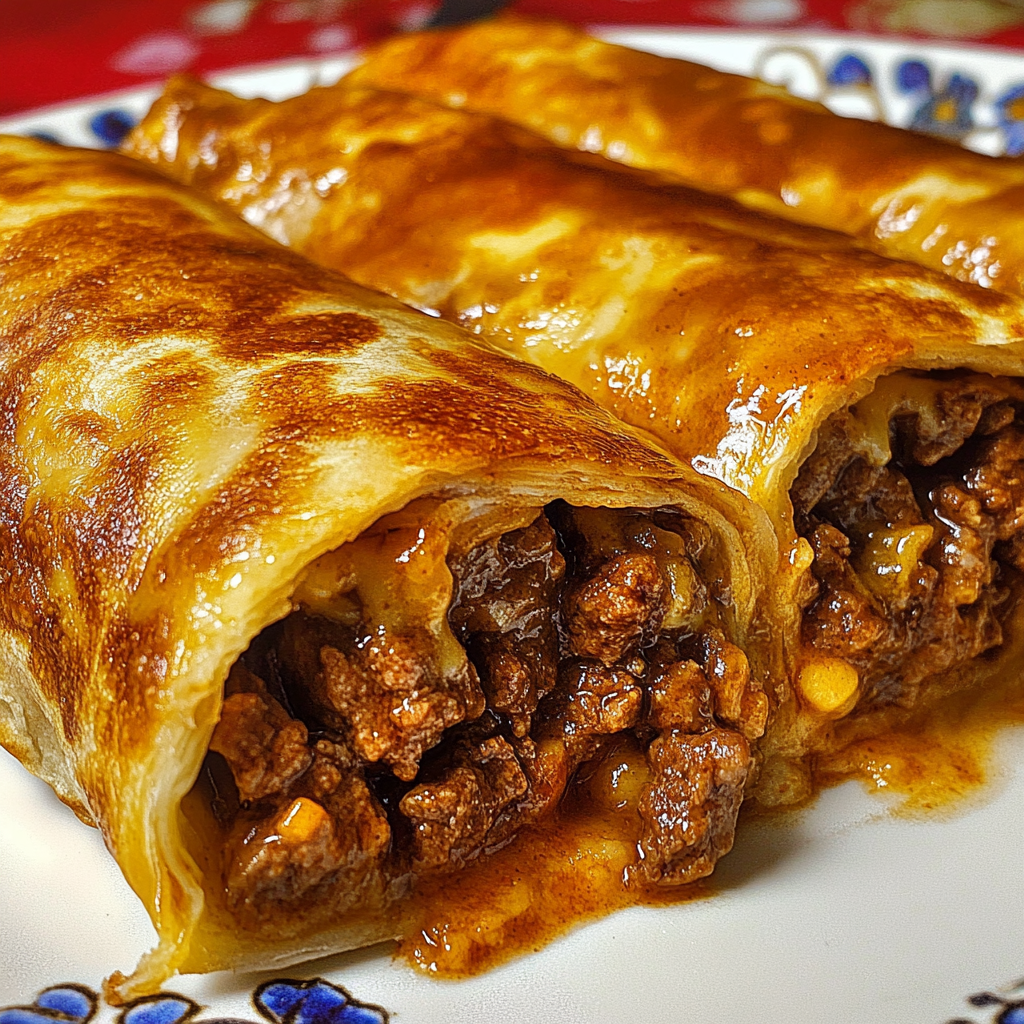 Beef and Cheese Chimichangas