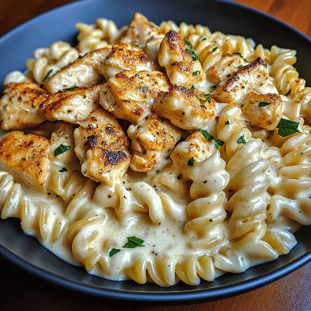 Cheesy Chicken & Alfredo Rotini with Ranch Cream Sauce