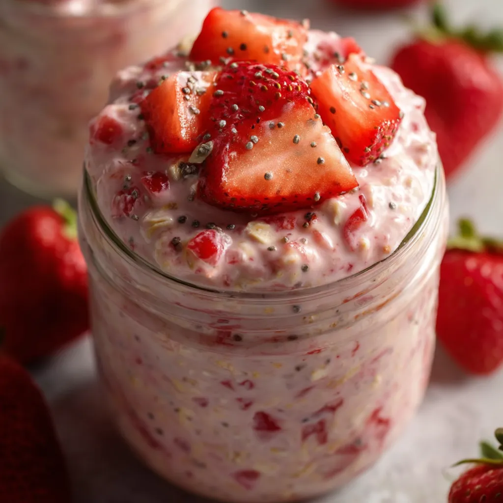 Strawberries and Cream Overnight Oats