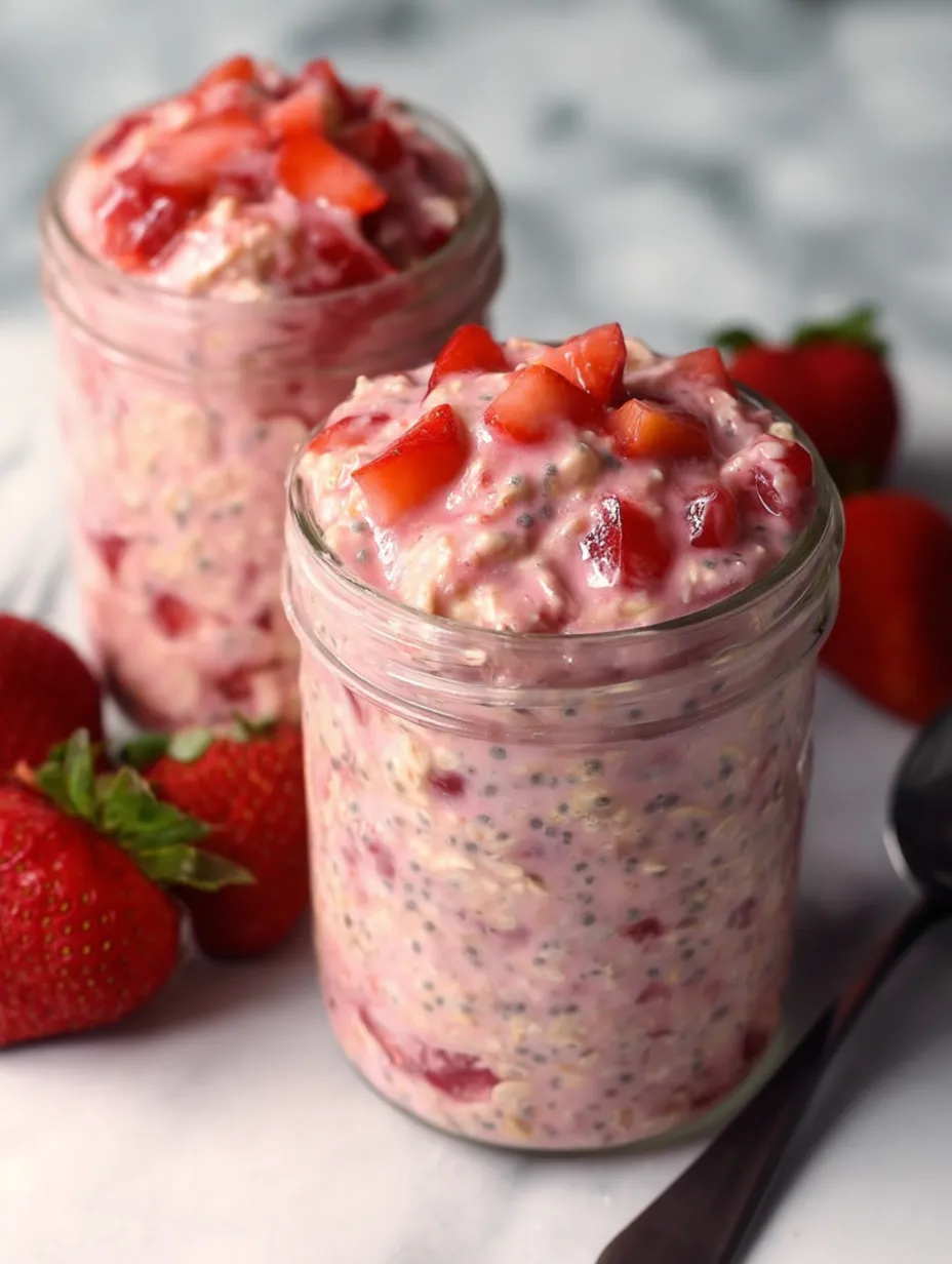 Strawberries and Cream Overnight Oats