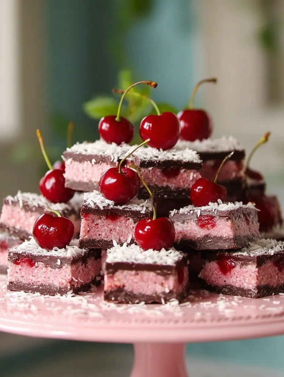 Evans Cherries Coconut Bars
