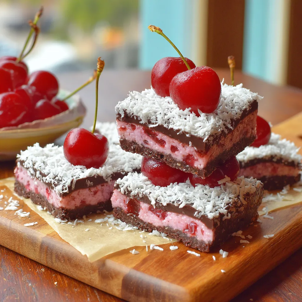 Evans Cherries Coconut Bars