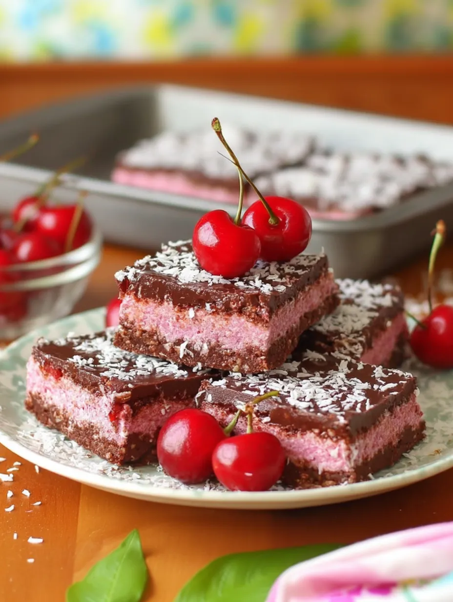 Evans Cherries Coconut Bars