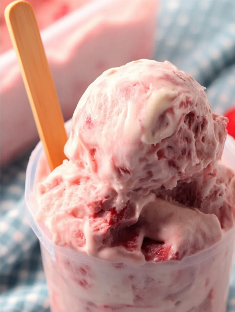 Honey Rhubarb Ice Cream
