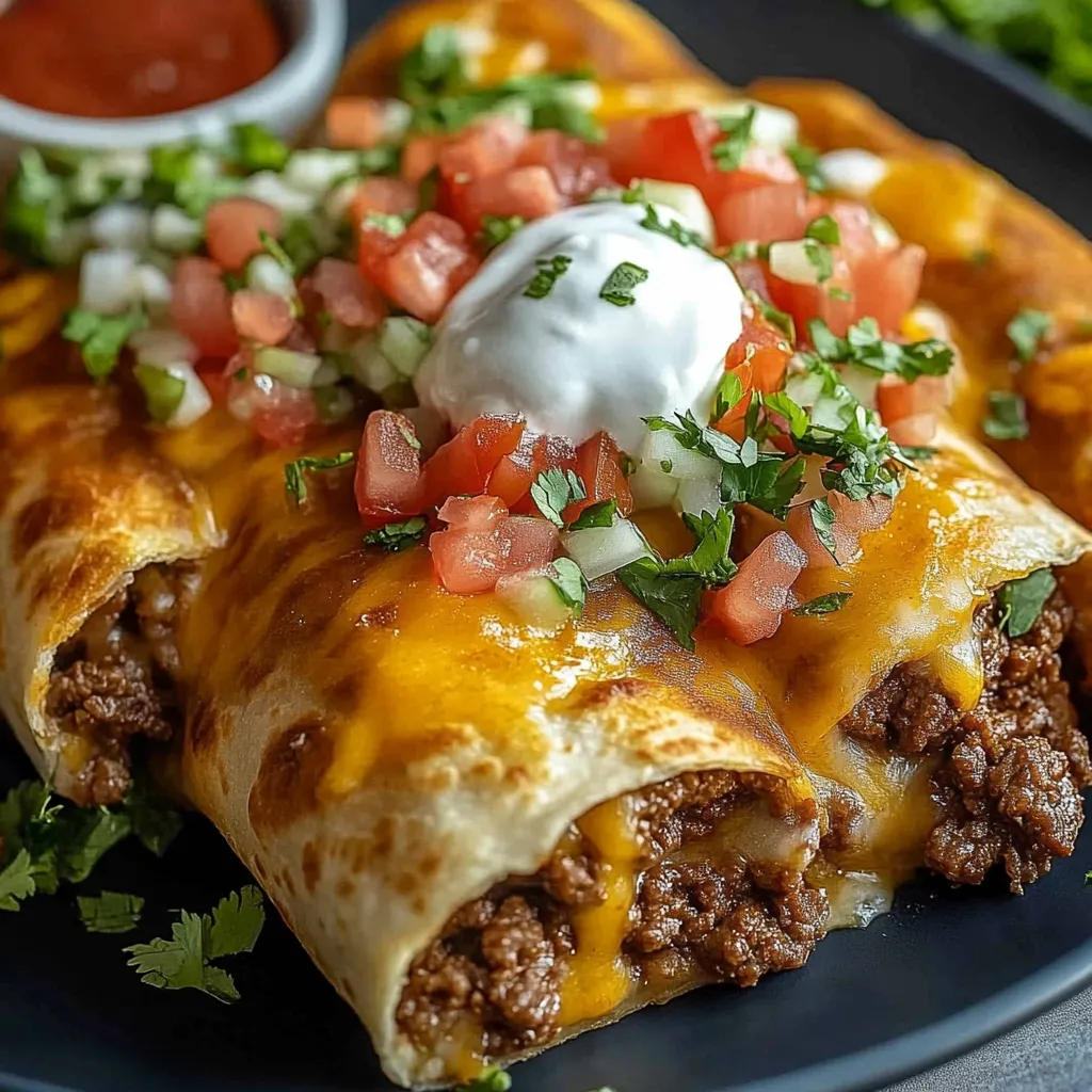 Crunchy Beef Cheese Wraps