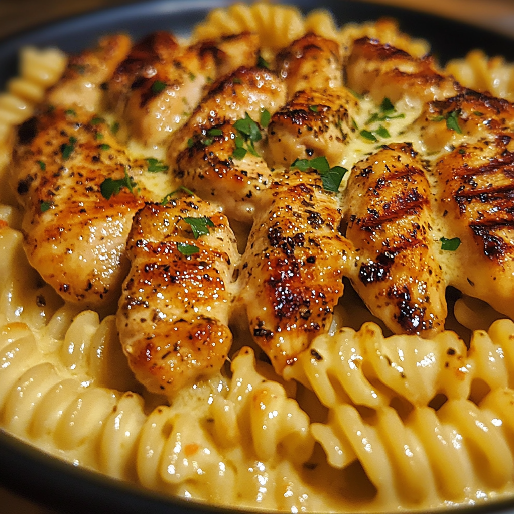 Velvety Garlic Butter Chicken with Parmesan Rotini