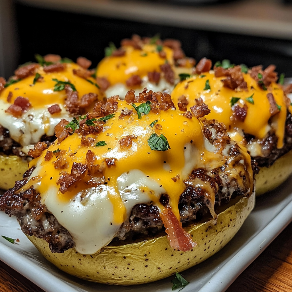 Ranch Turkey Bacon Cheeseburger Stuffed Tater Kegs