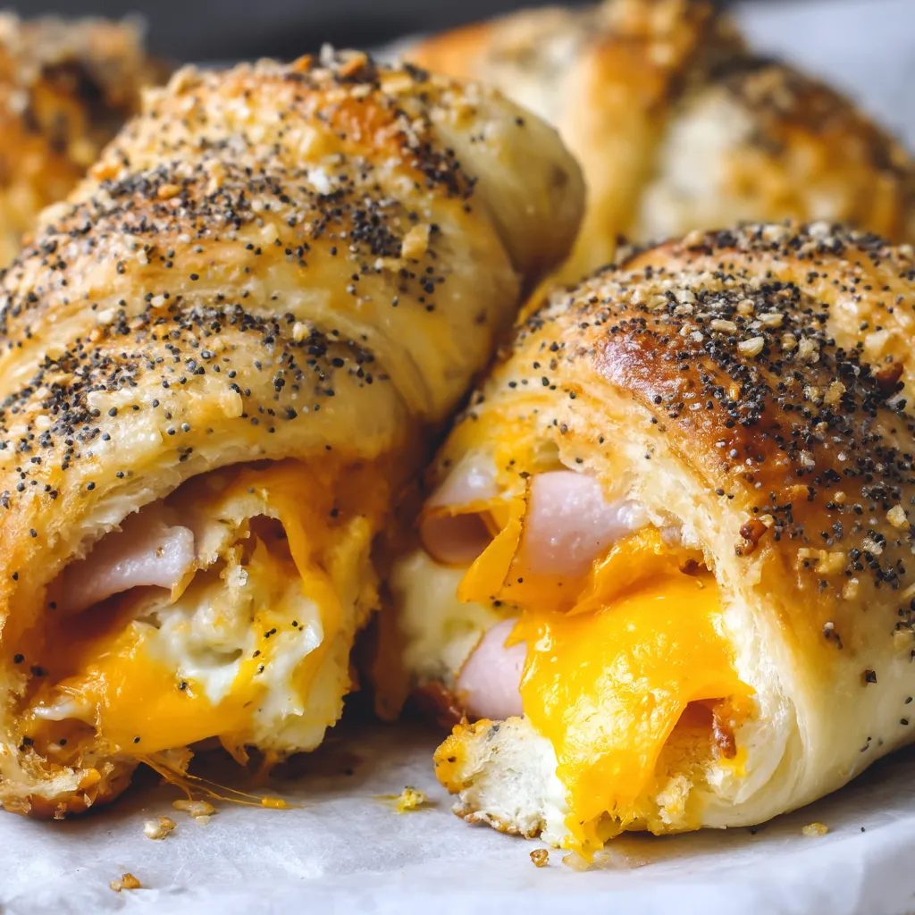 Everything Bagel Turkey Cheddar Crescent Rolls