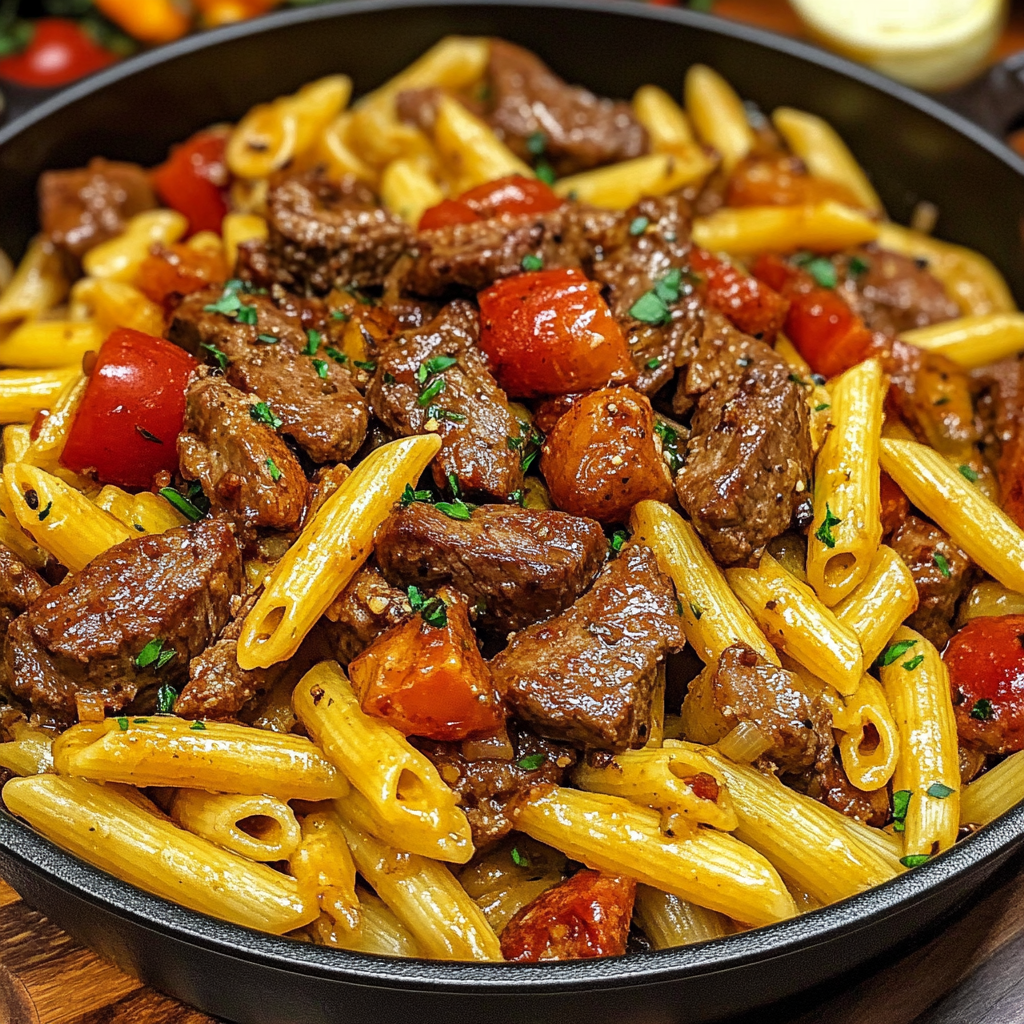One-Pot Zesty Steak Pasta