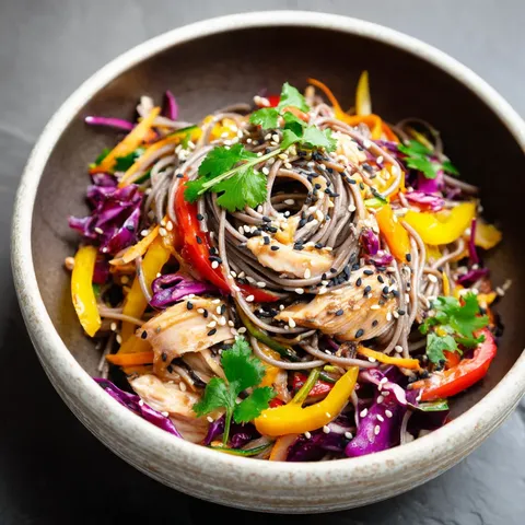 Asian Chicken Soba Noodle Salad