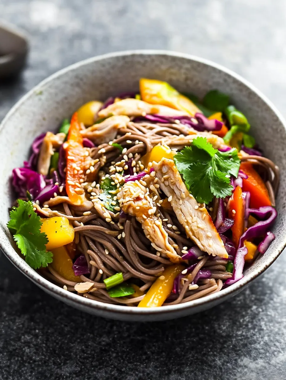Asian Chicken Soba Noodle Salad