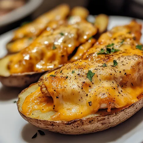 Cheesy Chicken Potato Skins