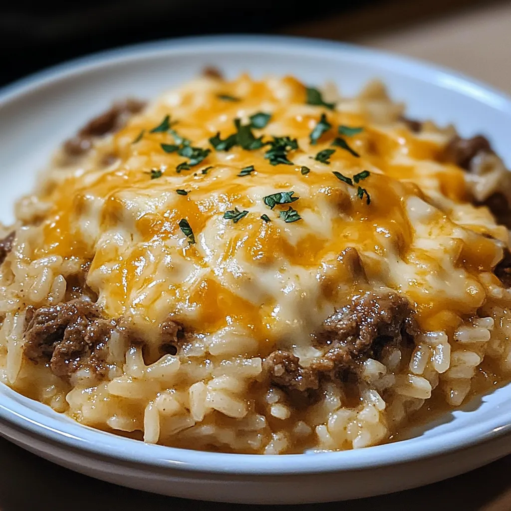 Garlic Butter Beef Rice Skillet