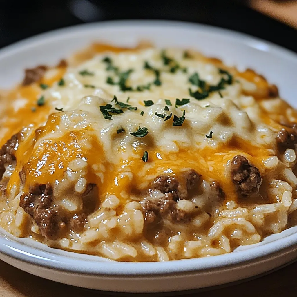 Garlic Butter Beef Rice Skillet