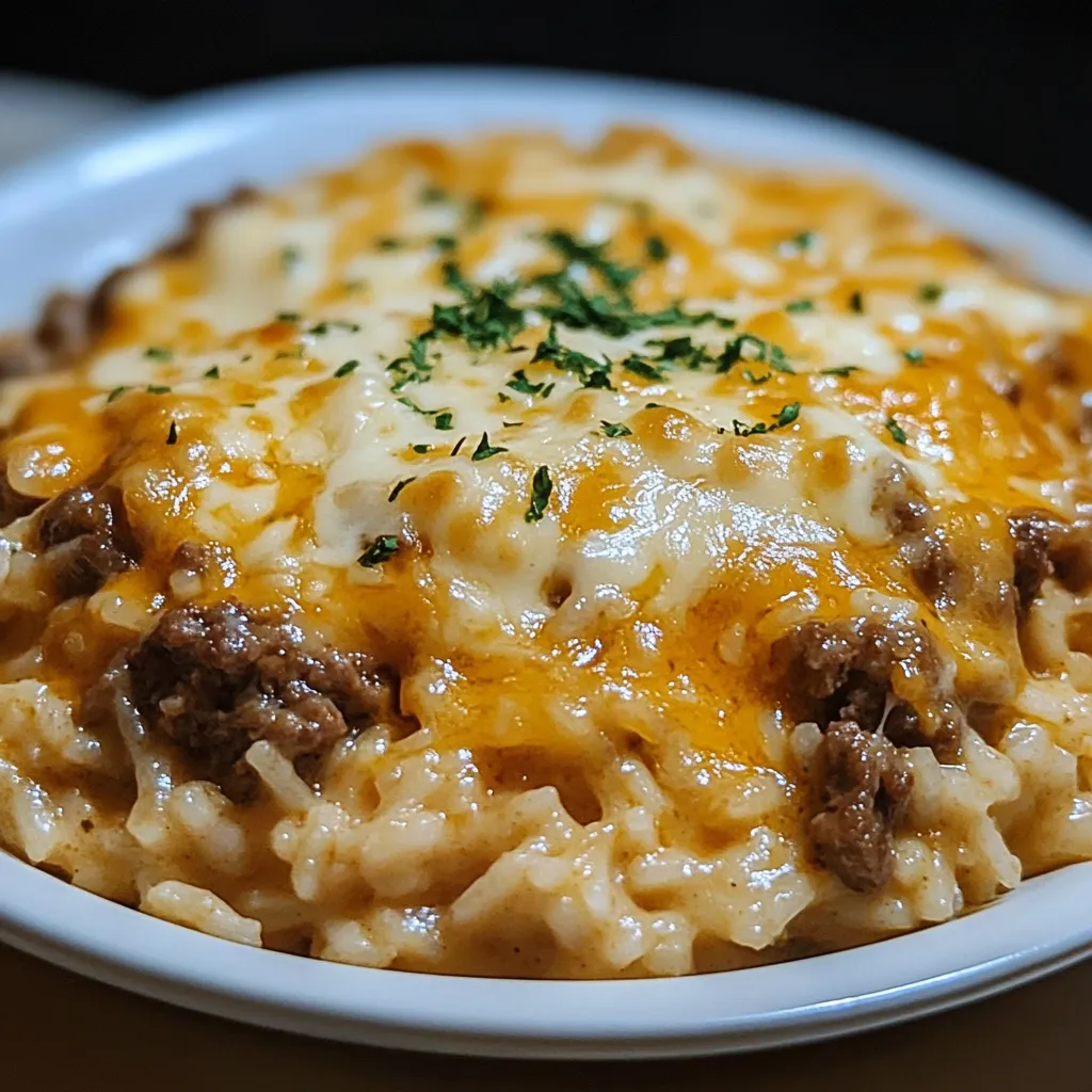 Garlic Butter Beef Rice Skillet