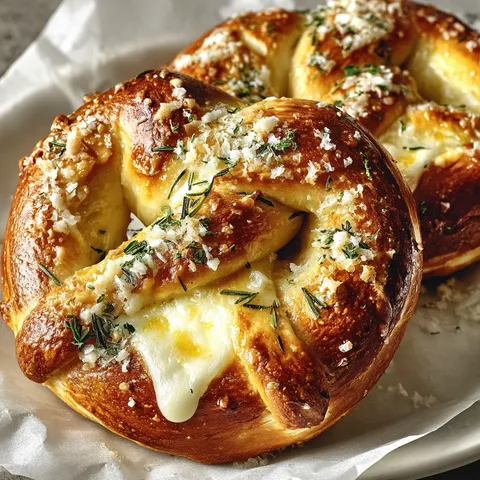 Mozzarella Stuffed Soft Pretzels