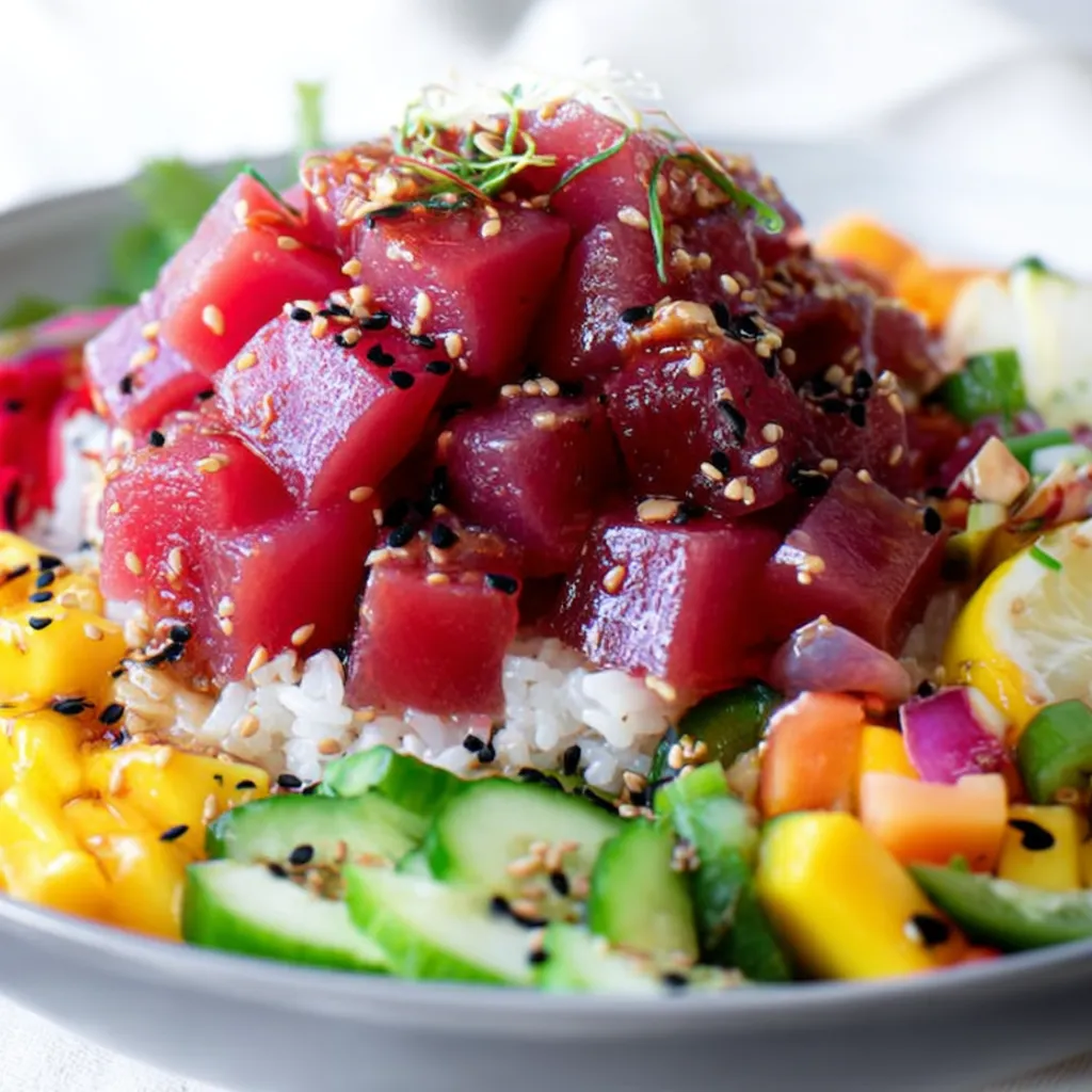 The Best Healthy Tuna Poke Bowl