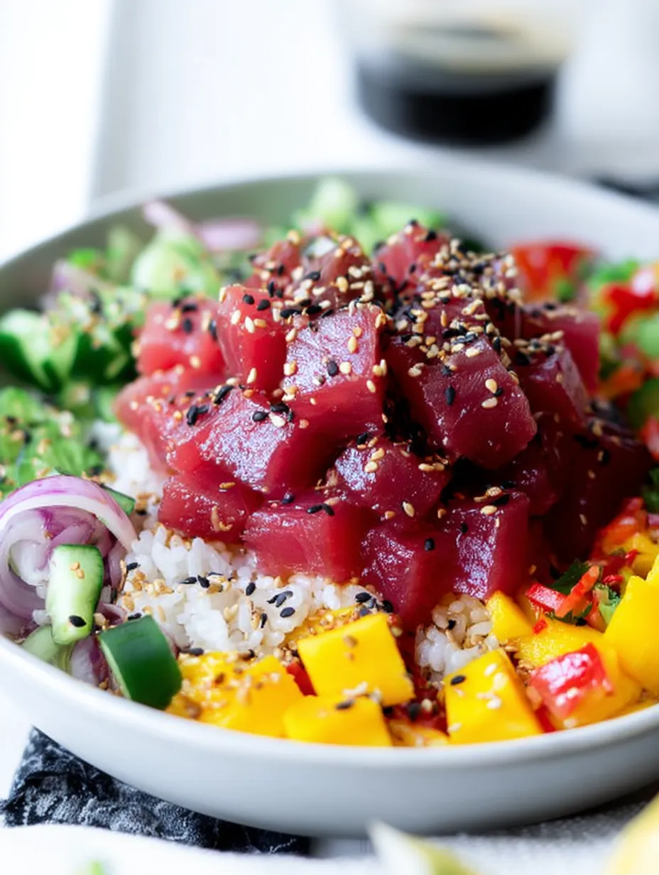 The Best Healthy Tuna Poke Bowl