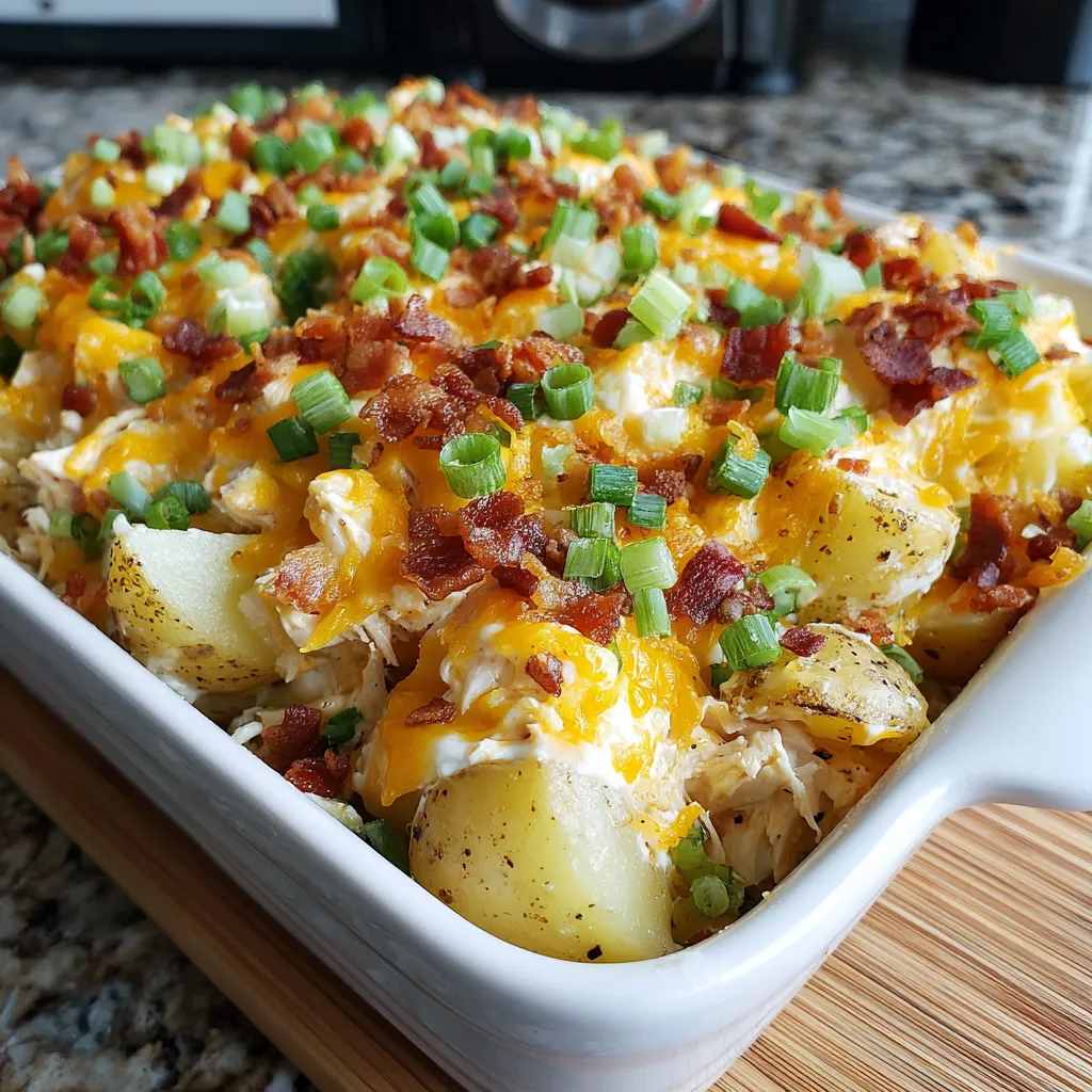 Loaded Baked Potato & Chicken Casserole