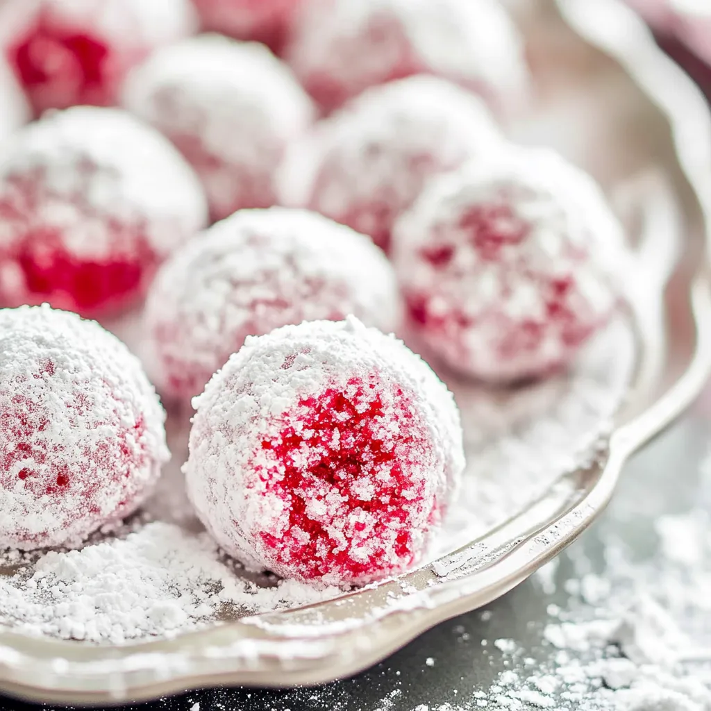 Peppermint Snowball Cookies