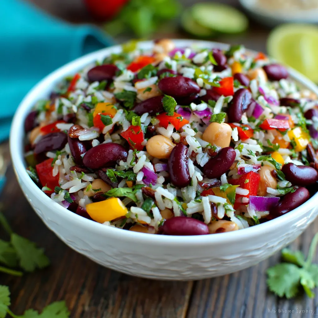 Three Bean Wild Rice Salad