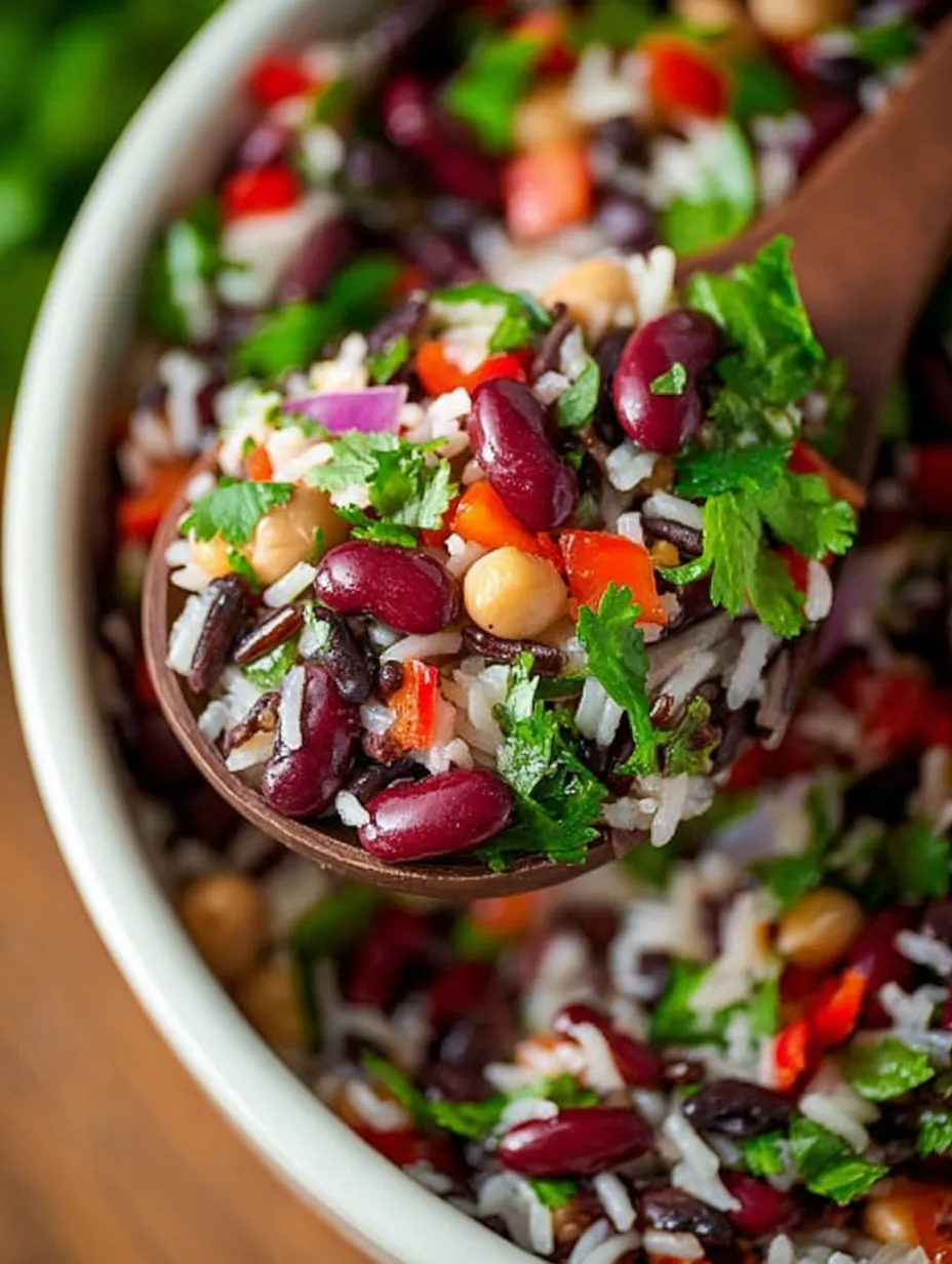 Three Bean Wild Rice Salad